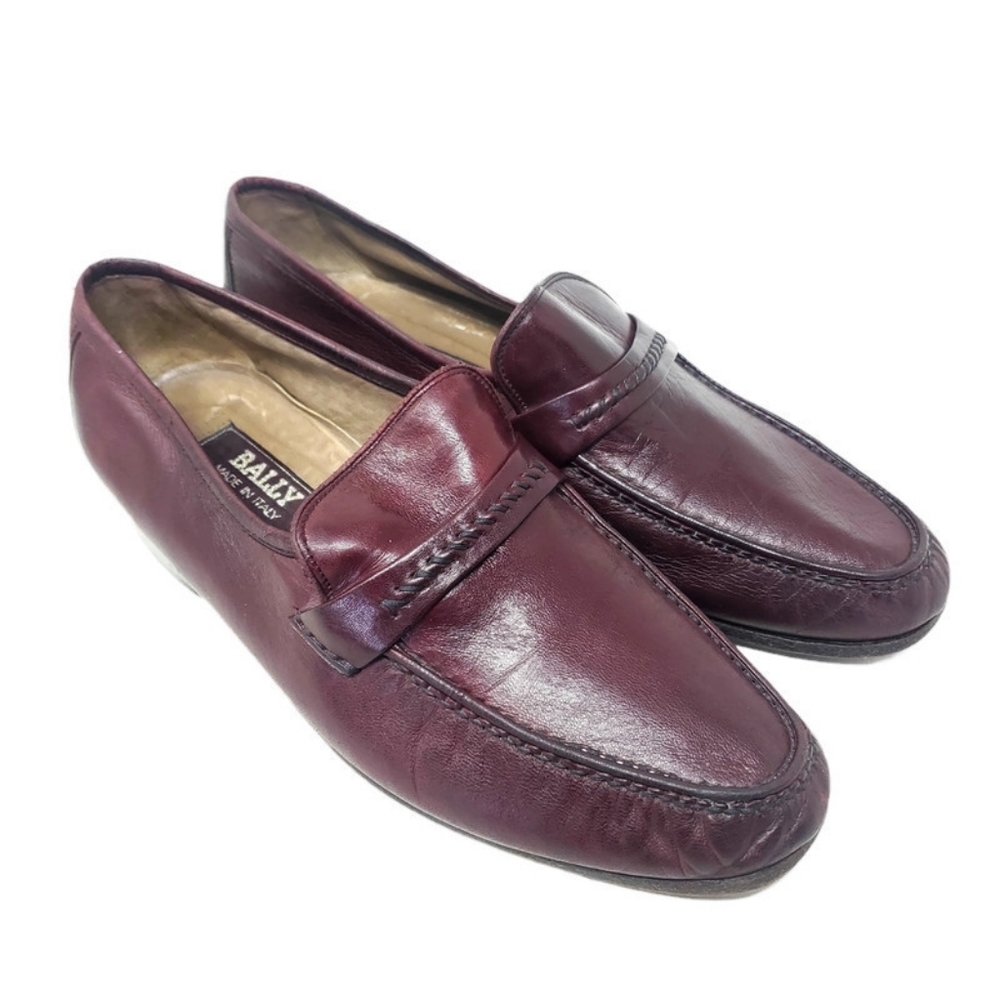 Bally Dalton Cordovan Leather Slip On Penny Loafer